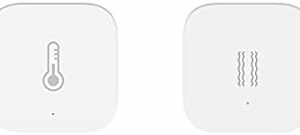 Aqara Vibration Sensor Plus Aqara Temperature and Humidity Sensor3, REQUIRES AQARA HUB, Zigbee Connection, For Remote Monitoring, Alarm System and Smart Home Automation