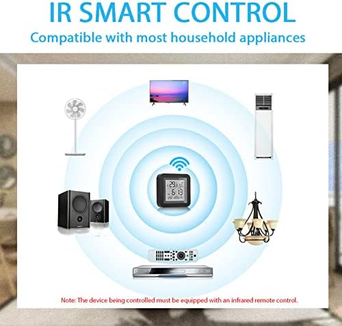 VTOSEN Smart Home Remote Control - Infrared Remote Control with Temperature Humidity Sensor - Square Intelligent WiFi 2.4G Wireless IR Controller for Home Bedroom - Image 5
