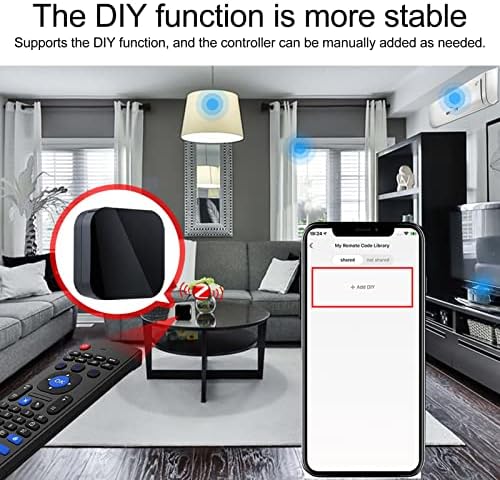 Infrared Universal Remote Controller, TV Air Conditioning Smart Controller,Battery Power Supply Wireless Remote Control for Home,DIY RF Remote with Infrared Learning Function for Coding Copying - Image 5