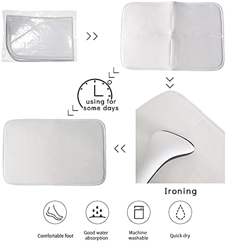 Summer Red Bus Surfboard and Coconut Tree on Wood Bath Mats Non-Slip Absorbent Soft Plush Doormat Decor Bathroom Rugs for Kitchen Bedroom Floor Mat 24" X 16" - Image 6