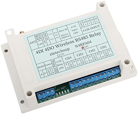 Pwshymi Wireless Relay Module, Multifunctional 5 Parameters Setting 4 Channel Wireless Relay User Friendly High Sensitivity for Home Automation(#2)