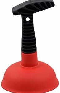 Cuzlarmul Sink Plunger, Easy to use Mini Plunger with Short Handle, Powerful Small Plunger Unclogging Tool for Kitchen Sink, Shower, Bathroom Drains, Bathtub, RV, Toilet and Bath, Red