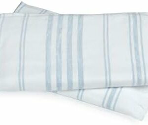 Ample Decor Hand Towels for Bathroom Set of 2 100% Cotton 16 x 28 inch- Quick Drying, Towel for Hand, Face, Hair, Yoga, Tea, Dishcloth, Kitchen, and Bath, Oeko-Tex Certified -Mint Blue