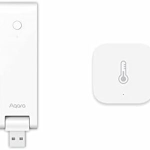 Aqara Smart Hub E1 Plus Aqara Temperature and Humidity Sensor, Zigbee, for Remote Monitoring and Home Automation, Compatible with Apple HomeKit, Alexa, Works with IFTTT