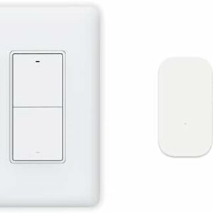 Aqara Smart Light Switch (with Neutral, Double Rocker) Plus Aqara Door and Window Sensor, Zigbee Connection, Remote Control and Set Timer for Home Automation