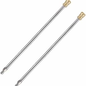 RIDGE WASHER Pressure Washer Extension Wand, 17 Inch Stainless Steel 1/4 Inch Quick Connect Power Washer Lance, 2 Pack