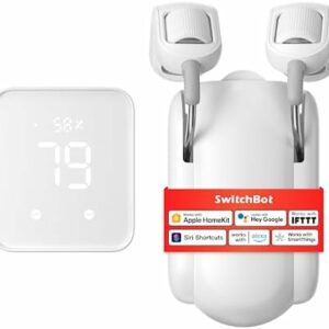 SwitchBot Curtain Smart Electric Motor with Hub 2 - WiFi Thermometer Hygrometer, IR Remote Control, Link SwitchBot to Wi-Fi (Support 2.4GHz), Compatible with HomeKit&Alexa&Google Assistant