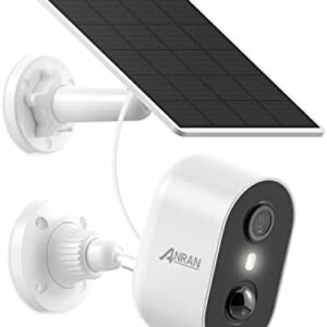 ANRAN 3MP Solar Security Cameras Wireless Outdoor for Home Security, 2K Color Night Vision WiFi Surveillance Home Camera with Solar Panel, Spotlight, PIR Detection, 2-Way Talk, Work with Alexa