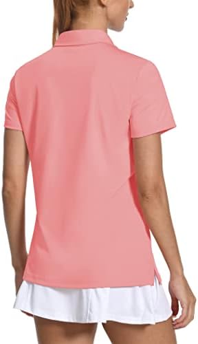 Women's Golf Polo Shirts V Neck UPF 50+ Collared Short Sleeve Tennis Shirt Lightweight Quick Dry Sun Protection Shirts - Image 3