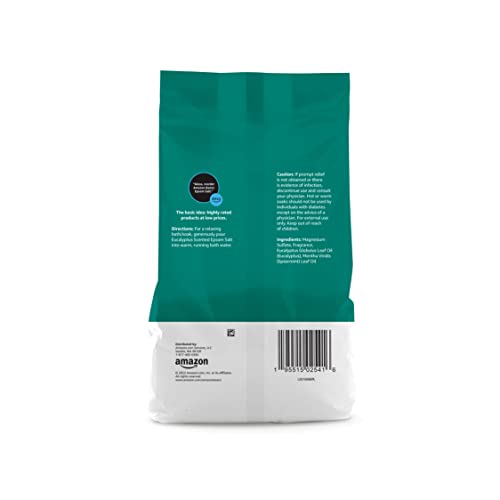 Amazon Basics Epsom Salt Soaking Aid, Eucalyptus Scented, 3 Pound (Previously Solimo) - Image 3