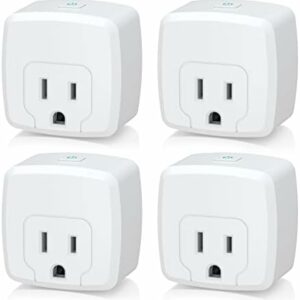 HBN Smart Plug Mini 15A, WiFi Smart Outlet Works with Alexa, Google Home Assistant, Remote Control with Timer Function, No Hub Required, ETL Certified, 2.4G WiFi Only, 4-Pack