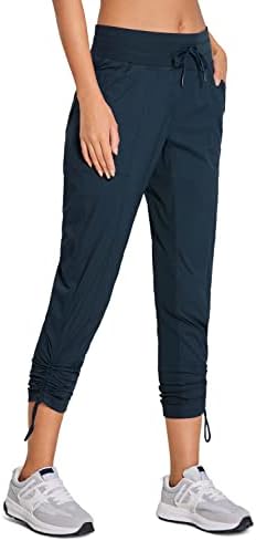 CRZ YOGA Womens Casual 7/8 Pants 25" - Lightweight Workout Outdoor Athletic Track Travel Lounge Joggers Pockets