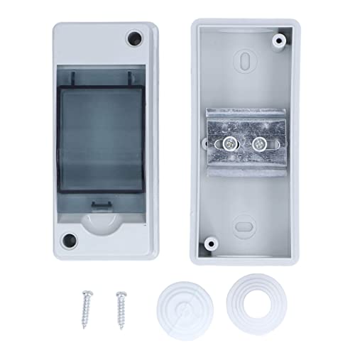 8 Way Distribution Protection Box, IP65 2 DIN Rail Waterproof Transparent Cover Distribution Junction Case for Indoor Outdoor Wall Circuit Breaker - Image 7