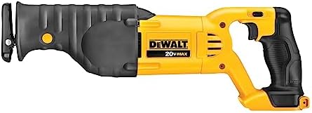 DEWALT 20V MAX Reciprocating Saw, 3,000 Strokes Per Minute, Variable Speed Trigger, Bare Tool Only (DCS380B), Black/Clear