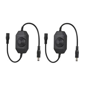 ZHPINGMX 2 Pack LED Strip Light Dimmer Switch, DC 12V-24V LED Brightness Adjustable Controller for Strip Lights,LED Rope Light 3528,5050,5630