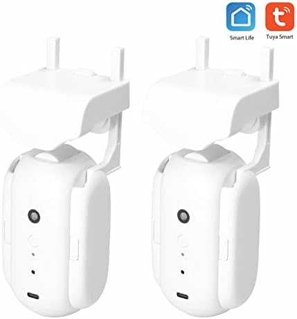 YInonma 2pcs Tuya Smart Curtain Motor BT Voice Control Switch Electric Curtain Robot APP Control Timer Setup Compatible with Alexa Home for Roman Rod - Image 7