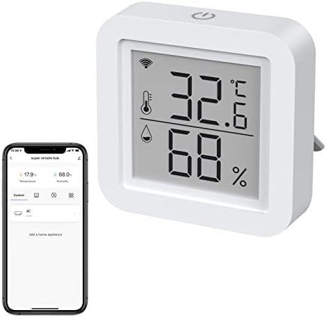 eMylo 3 In 1 Smart Home Assistant, WiFi IR Blaster&Thermometer Humidity Sensor, Smart Home Hub Compatible with Alexa, IR Remote Control Work with Tuya and Smart Life APP for DVD Air Conditioner STB