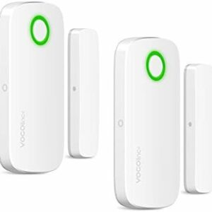 VOCOlinc Door Window Alarm Magnetic Contact Sensor Wireless Smart No Hub Required ONLY Works with Apple HomeKit Home Security Bluetooth Low Energy Remote Access VS1 (2Pack-VS1)