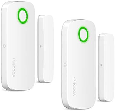 VOCOlinc Door Window Alarm Magnetic Contact Sensor Wireless Smart No Hub Required ONLY Works with Apple HomeKit Home Security Bluetooth Low Energy Remote Access VS1 (2Pack-VS1)