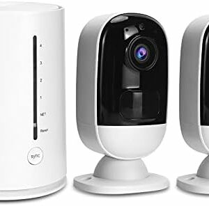 ARMIDO Outdoor Expandable Wireless Security Camera System 2PCS 3MP Wire Free Rechargeable Battery Powered Security Cameras 30ft Night Vision,PIR Motion Detection, 2-Way Audio (2-Cam Kit)