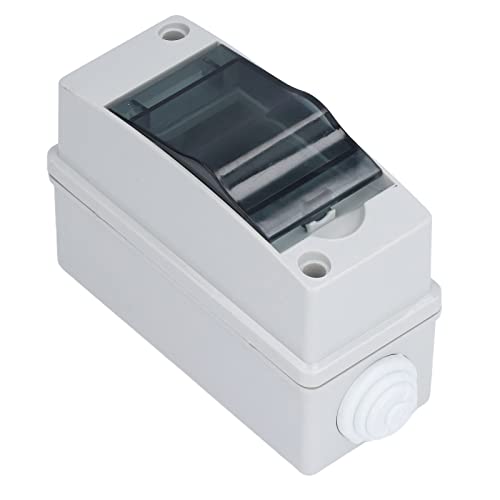 8 Way Distribution Protection Box, IP65 2 DIN Rail Waterproof Transparent Cover Distribution Junction Case for Indoor Outdoor Wall Circuit Breaker - Image 6