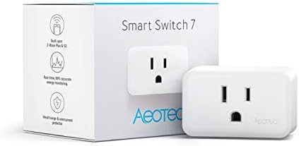 Aeotec Smart Switch 7, Z-Wave Plus S2 Wireless Control Socket Zwave Plug for Home Automation, 15A, Gen7, White