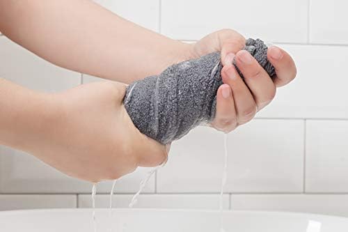 Microfiber Kitchen Towels - Super Absorbent, Soft and Solid Color Dish Towels, 8 Pack (Stripe Designed Grey and White Colors), 26 x 18 Inch - Image 7