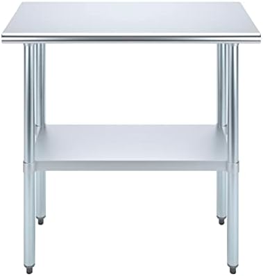 AmGood 18" X 36" Stainless Steel Work Table | Metal Kitchen Food Prep Table | NSF - Image 4