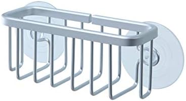 SunnyPoint NeverRust Kitchen Sink Suction Holder for Sponges, Scrubbers, Soap, Kitchen, Bathroom, 6"L x 2.36" W x 2.56"H , Aluminum (Mat Silver, Set of 1) - Image 3