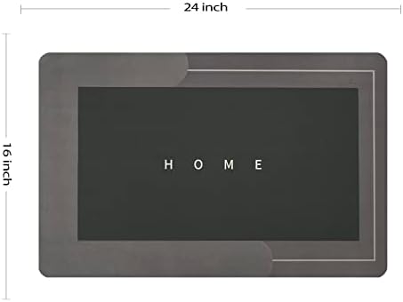 Viycuho Stone Bath Mat, Diatomaceous Earth Shower Mat,Kitchen mats, Non-Slip Super Absorbent Quick Drying Bathroom Floor Mat, Natural, Easy to Clean (24 * 16in, Dark Grey) - Image 2