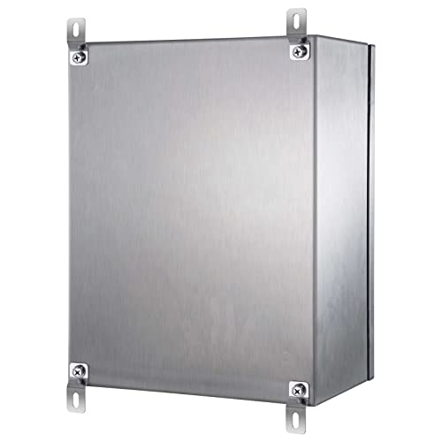 KWONONG Stainless Steel Enclosure, IP65 Waterproof Electrical Box for Indoor and Outdoor Projects, Includes Mounting Plate and Wall Bracket 450×350×200mm (18"×14"×8") - Image 5