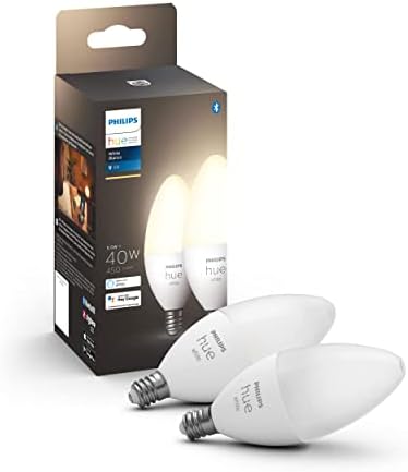 Philips Hue White LED Smart Candle, 2 Bulbs & Bridge, Unlocks Full Suite of Features for Hue Smart Lights and Accessories - Image 2