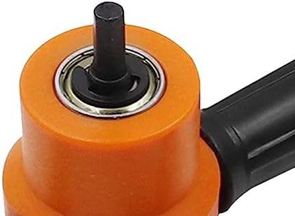 FAKEME Double Headed Sheet Metal Nibbler Drill Plate Cutter Power Tool Accessories with Wrench Home DIY Portable 360 Degree Rotate Metal Cutter, Orange - Image 3
