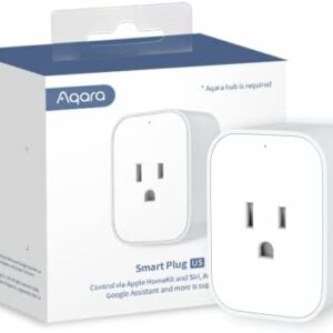 Aqara Smart Plug, REQUIRES AQARA HUB, Zigbee, with Energy Monitoring, Overload Protection, Scheduling and Voice Control capabilities, Works with Alexa, Google Assistant, and Apple HomeKit Compatible
