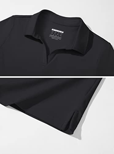 Women's Golf Polo Shirts V Neck UPF 50+ Collared Short Sleeve Tennis Shirt Lightweight Quick Dry Sun Protection Shirts - Image 5