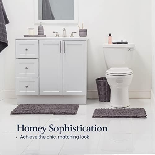 2 Piece Bathroom Rugs Bath Mat Set - Soft Plush Chenille Shower Mats for Bathroom Durable Bath Rug with Rubber Backing, Ultra Absorbent Bath Rugs, Bathtub Mat, Bathroom Rug Mats - 30x20 + 24x17 Inch - Image 8