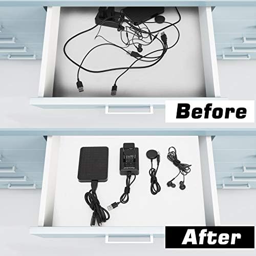 200PCS Reusable Fastening Cable Ties, 6-Inch Cable Straps Cable Management, Multi-Purpose Hook & Loop Cord Organizer Wire Ties, Adjustable Cable Organizer Cord Ties, Microfiber Cloth Straps, Black - Image 6