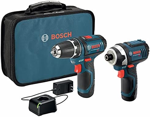 BOSCH CLPK22-120 12V Max Cordless 2-Tool 3/8 in. Drill/Driver and 1/4 in. Impact Driver Combo Kit with 2 Batteries, Charger and Case