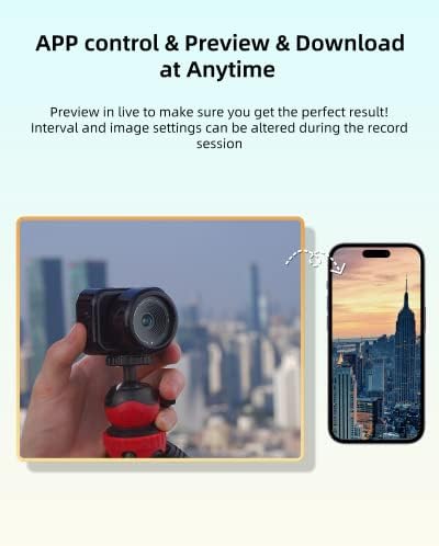 ATLI 1080P Time Lapse Camera APP Control WiFi HDR Manual Focus Timelapse Video for Plant Flower Indoor (Black) - Image 4