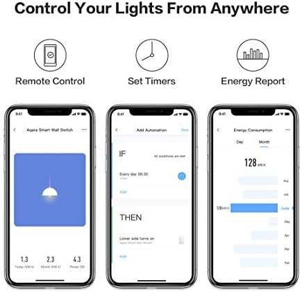 Aqara Smart Light Switch (with Neutral, Single Rocker) Plus Aqara Motion Sensor, Requires AQARA HUB, Zigbee Connection, Remote Control and Set Timer for Home Automation - Image 3