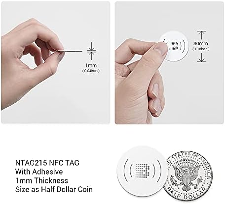 BroadLink NFC Tags, NXP NTAG215 Waterproof NFC Tag Sticker, Trigger Home Automation Devices and Scenes, Compatible with All NFC-Enabled Smart Phones, 5-Pack - Image 3