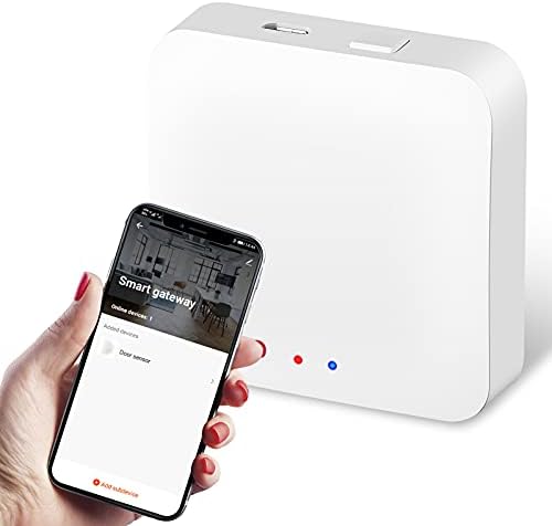 mewmewcat Gateway Hub Intelligent Central Hub WiFi Smart Home Bridge Wireless Remote Controller Multi-Device Linkage up to 60 Smart Devices Compatible with Alexa Assistant