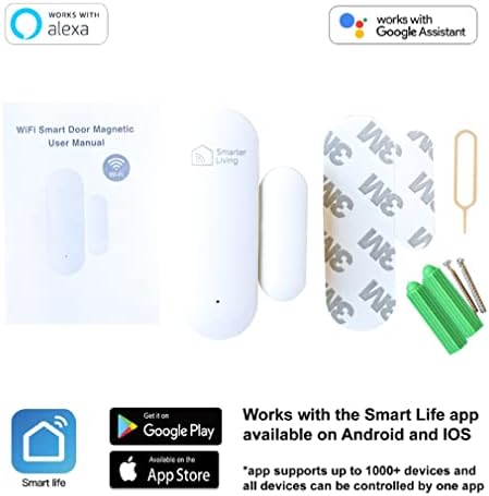 Smarter Living – Smart Wifi Door and Window Sensor (2 Pack), Home Security, Home Automation, Notifications to Phone via Smart Life and Tuya app, Compatible with Alexa, Google Assistant, IFTTT - Image 6