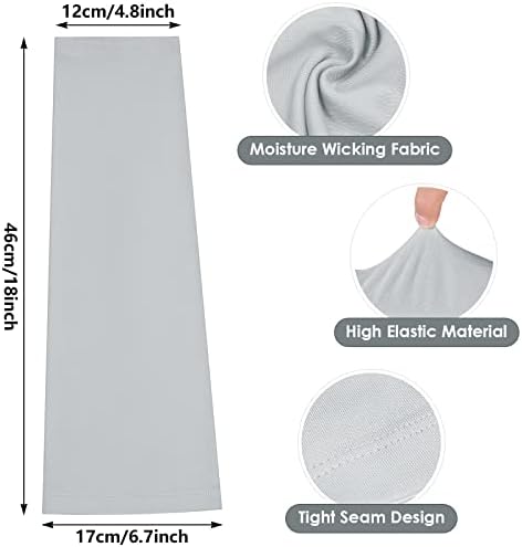 4 Pairs Plus Size Arm Sleeves UV Sun Protection Cooling Ice Silk Oversized Compression Sleeve Cover for Women - Image 3