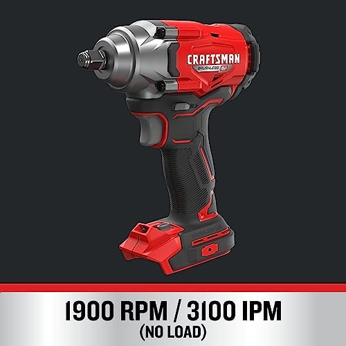 CRAFTSMAN V20 Cordless Impact Driver, 1/2 inch, Bare Tool Only (CMCF921B) - Image 5
