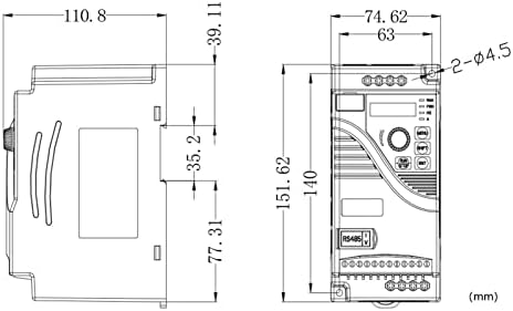 Variable Frequency Converter, 3 Phase ABS Housing AC 380V 1.5KW Variable Frequency Inverter for Motor - Image 6