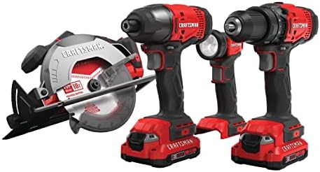 CRAFTSMAN V20 MAX Power Tool Combo Kit, 4-Tool Cordless Power Tool Set (CMCK401D2AM) - Image 2