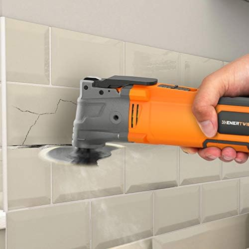 ENERTWIST Oscillating Tool, 4.2 Amp Oscillating Multitool Kit with 5° Oscillation Angle, 6 Variable Speed, 31pcs Saw Accessories, Auxiliary Handle and Carrying Bag, ET-OM-500 - Image 7