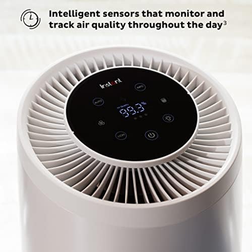 Instant HEPA Quiet Air Purifier, From the Makers of Instant Pot with Plasma Ion Technology for Rooms up to 1,940ft2, removes 99% of Dust, Smoke, Odors, Pollen & Pet Hair, for Bedrooms, Offices, Pearl - Image 3