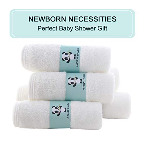 HIPHOP PANDA Bamboo Baby Washcloths - 2 Layer Soft Absorbent Newborn Bath Face Towel - Natural Baby Wipes for Delicate Skin - Baby Registry as Shower(6 Pack) - Image 2